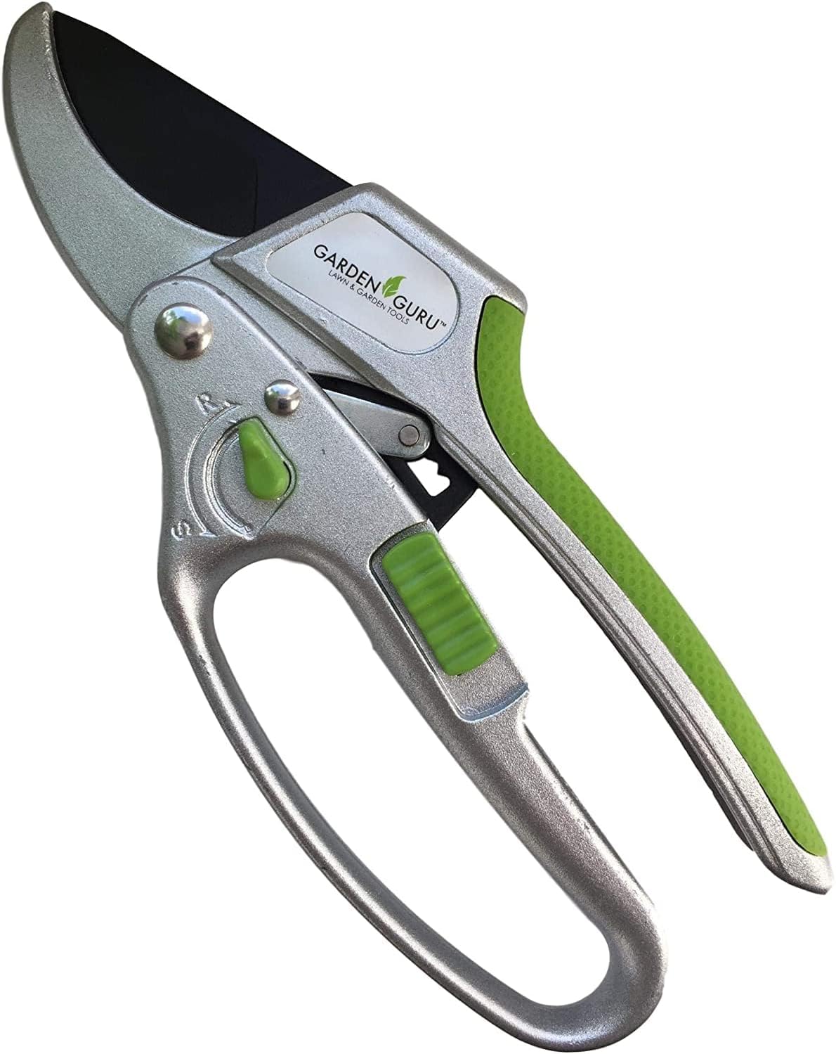 GARDEN GURU 2 in 1 Ratchet Pruning Shears Clippers – 4X Cutting Power – Ratcheting Garden Anvil Pruners Scissors - Makes Tough Cuts Easy - Great for Seniors & Arthritic Hands - 1 Case (50 Pcs)