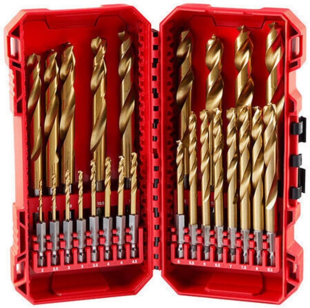48-89-4861 Fits Milwaukee Tool 25 Pc. Shockwave Impact Duty Red Helix Titanium