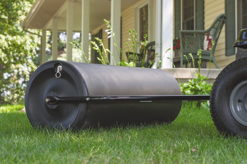 Lawn Roller, 48' W, Poly, 550 lb. Full