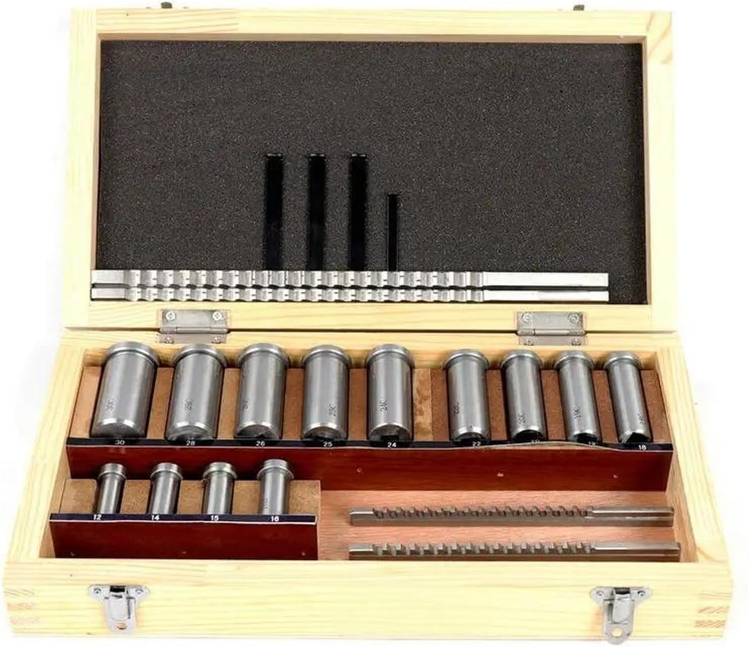 Keyway Cutting Tool 22pcs Hss Groove Keyway Broach Broaches Set Key Tool Bushing Shim 12-30 HSS Knife For CNC Machine for CNC Cutting Machine Too