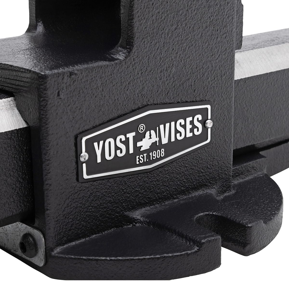 Yost Vise RHV-6 6-Inch Truck Trailer Receiver Vise | Heavy Duty Portable Work Vise | 5.9' Jaw Width, 5.81' Max Jaw Opening, 4.96' Throat | Fits Standard 2' Hitch with Hitch Pin Included