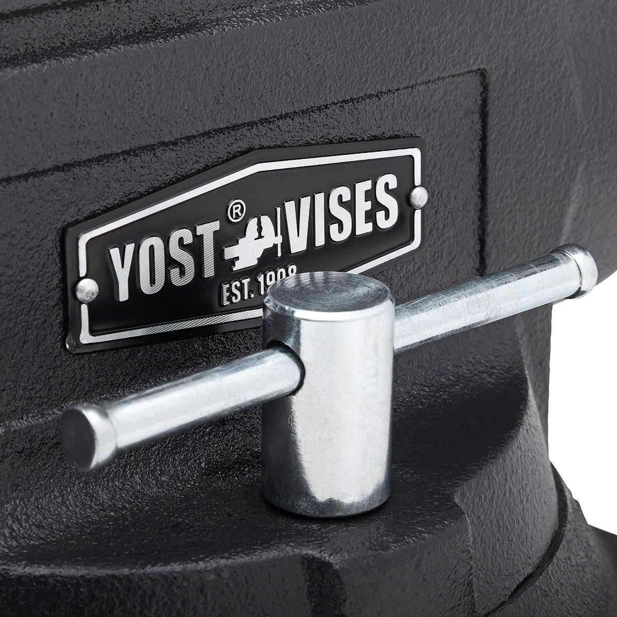 Yost HD650-C Heavy Duty 6-1/2 Inch Mechanics Work Bench Vise | Heavy Duty Woodworking & Metal Work Table with Secure Grip Swivel Base | 60,000 PSI Casting Iron Material with Extra-large Anvil Surface