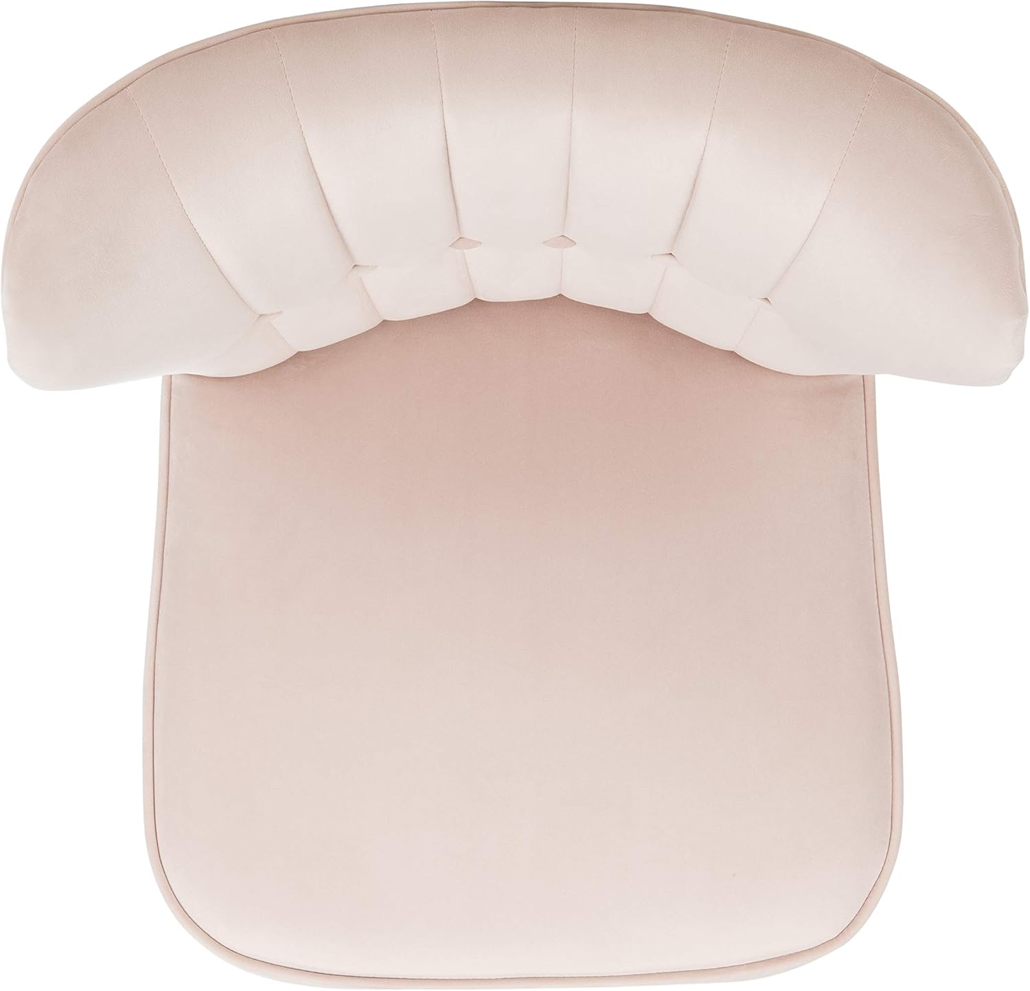 Safavieh Home June Retro Glam Blush Pink Velvet and Natural Accent Chair