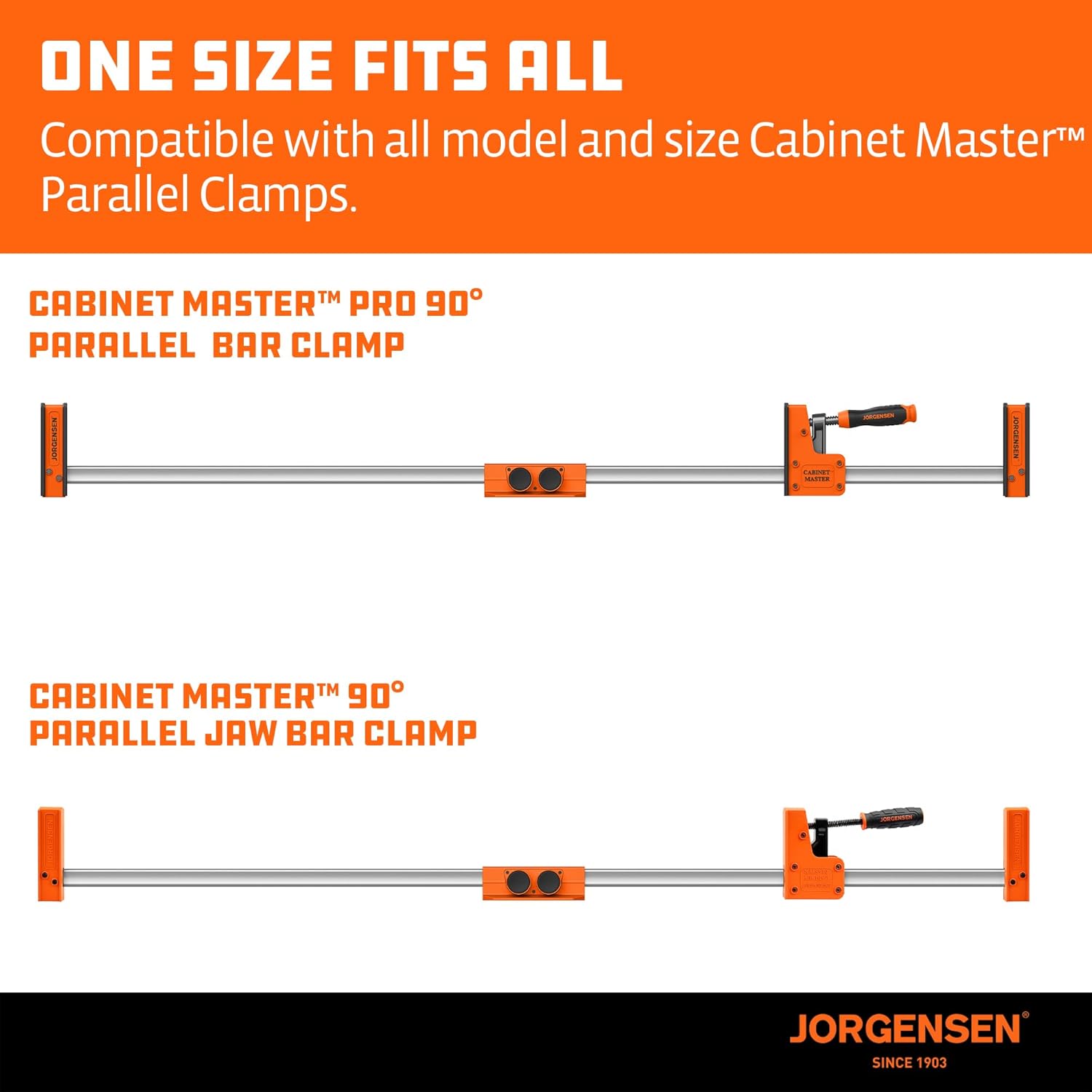 JORGENSEN 36-Inch Parallel Bar Clamp 2-Pack & Parallel Clamp Extender