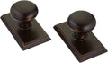 Providence Door Set with Round Brass Knobs Double Dummy in Oil Rubbed Bronze. Doorsets.