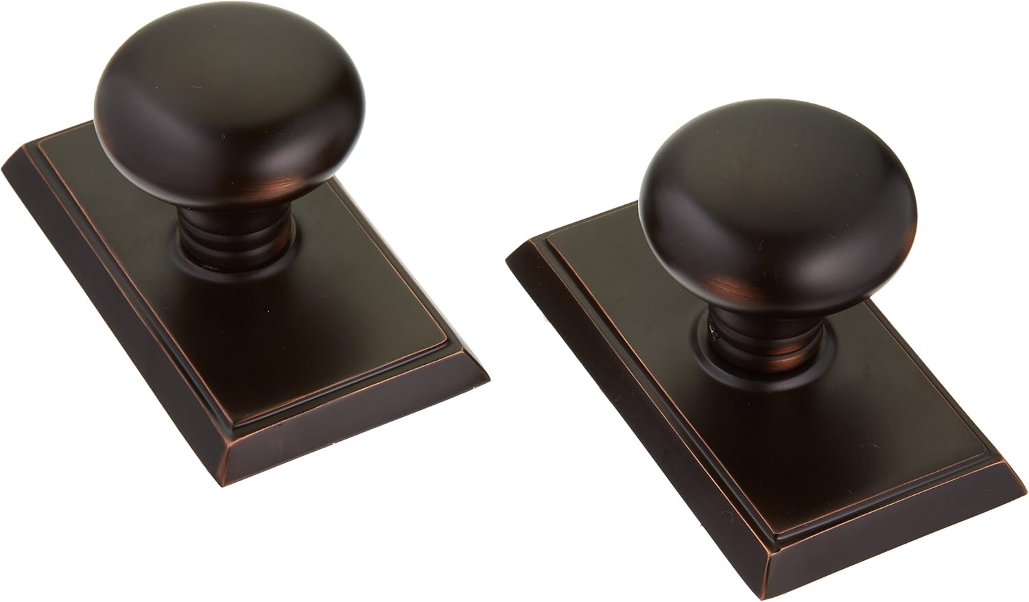 Providence Door Set with Round Brass Knobs Double Dummy in Oil Rubbed Bronze. Doorsets.