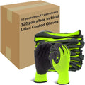 Evridwear Crinkle Latex Rubber Hand Coated Safety Work Gloves for Men Women General Multi Use Construction Warehouse Gardening Assembly Landscaping,Green Large 120 Pairs Pack