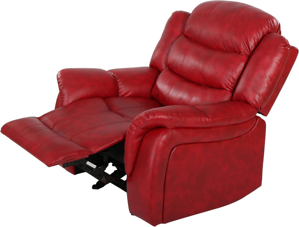 Christopher Knight Home Hawthorne Glider Recliner, Leather, Oxblood Red
