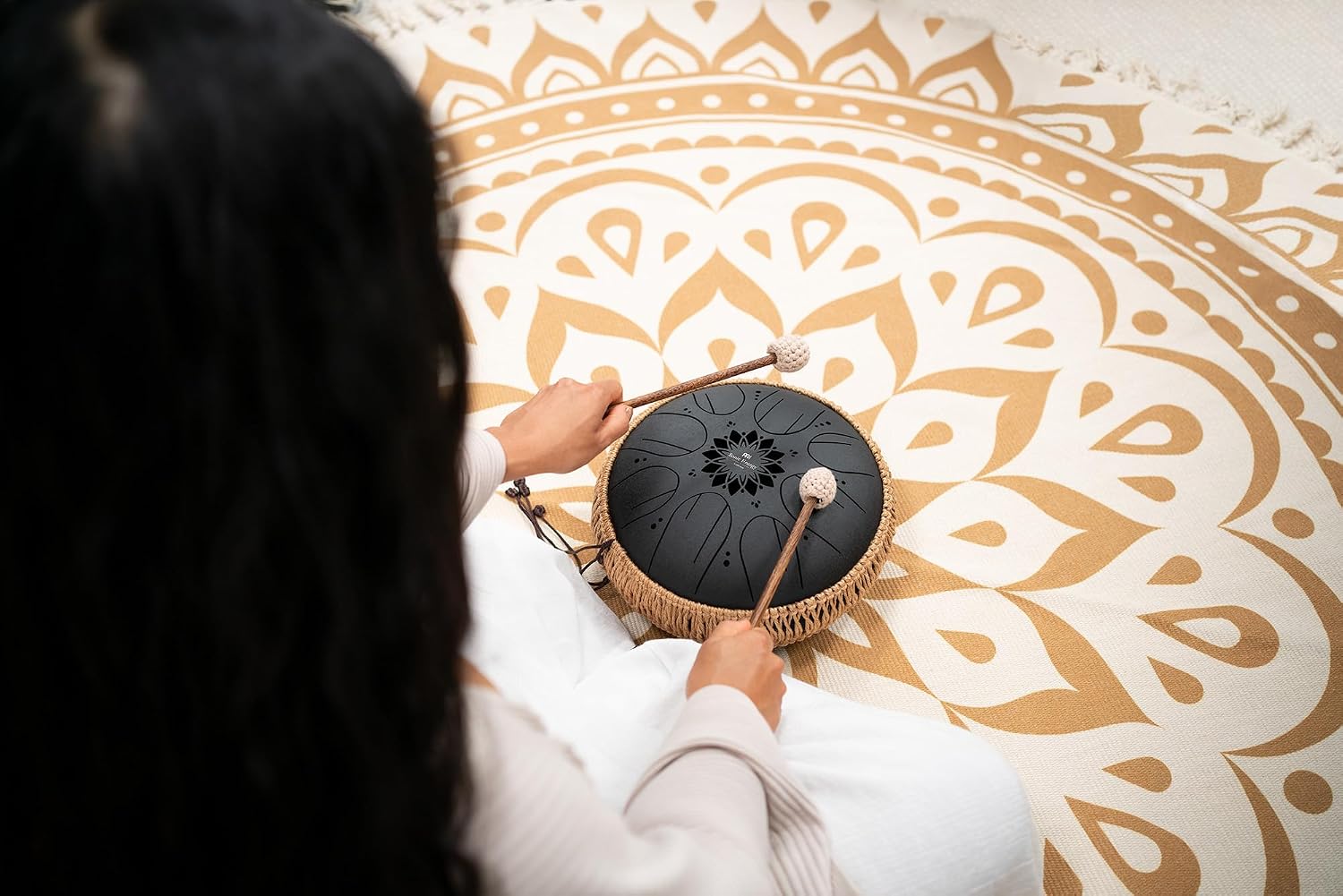 Meinl Sonic Energy Octave Steel Tongue Drum 8 Notes 10' with Mallets, Bag — Sound Healing Instrument for Musical Education, Meditation, ASMR, Yoga