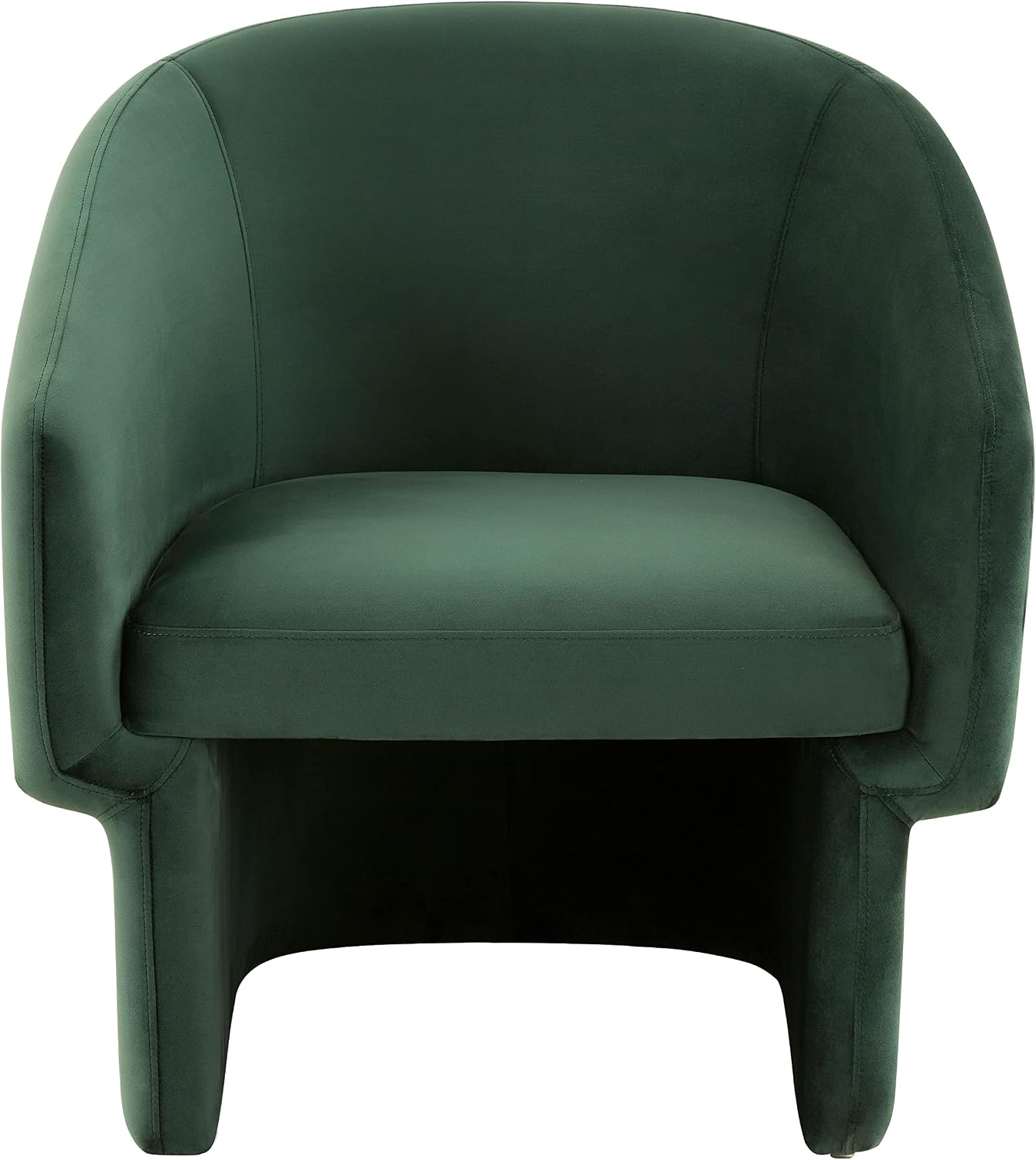 SAFAVIEH Couture Collection Susie Forest Green Velvet Barrel Back Accent Chair (Fully Assembled)