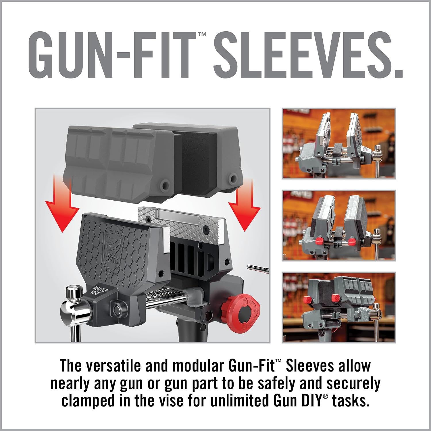 Real Avid Vise and Smart-Assist Combo - 360° Articulating Bench Vise & Hands-Free Accessory System - Includes Vise Jaws, Magnifying Glass, Rechargeable Work Light & Phone Holder