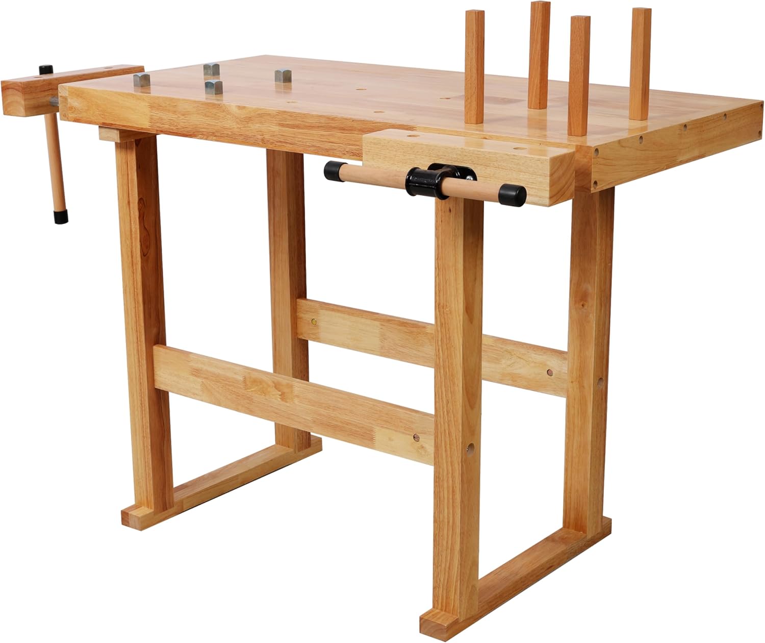 Montary 40' Wood Workbench, Heavy Duty Woodworking Bench with Adjustable Handle, 330Lbs Load Capacity Woodworking Table Work Bench for Garage, Workshop, Home Storage