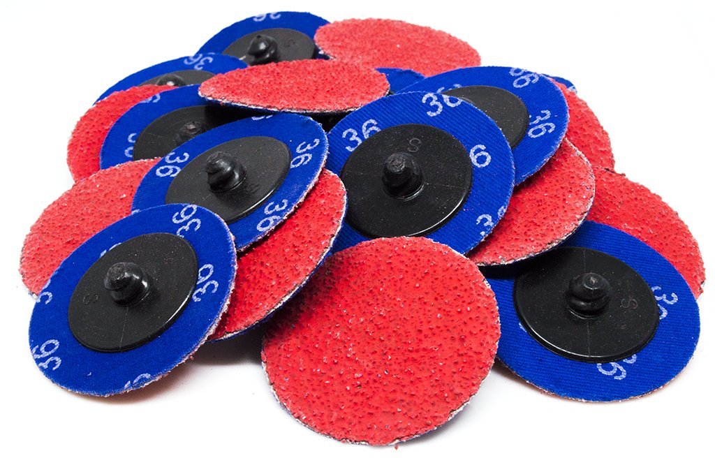 Benchmark Abrasives 2 Inch Sanding Discs Quick Change Ceramic - Drill & Die Grinder Sanding Disc for Deburring, Polishing, Rust Remover for Metal, Paint Stripper (1000 Pack) - 80 Grit