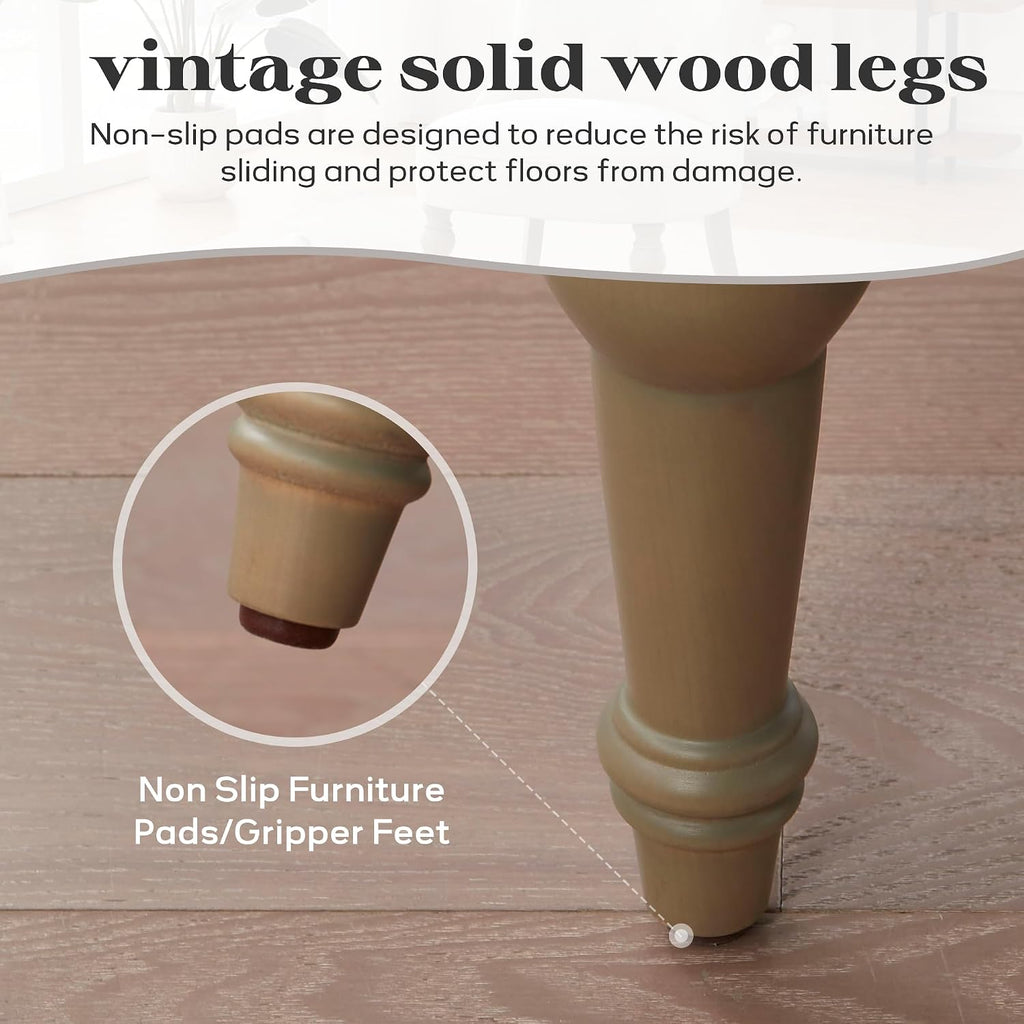 Zihanhome Living Room Chairs, Armless Accent Chair, Comfy Tufted Bedroom Chair, Upholstered Chair with Wooden Legs for Reading Room, Reception, Apartments and Dormitories (Beige)