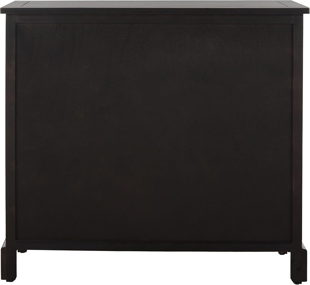 SAFAVIEH Furniture - Herman 2-Drawer Storage Unit - Brown - Solid Wood - Classic Storage Design - Ideal for Living Room, Entryway, Home Office, 29' W x 13' D x 27.5' H - Fully Assembled (AMH5702F)