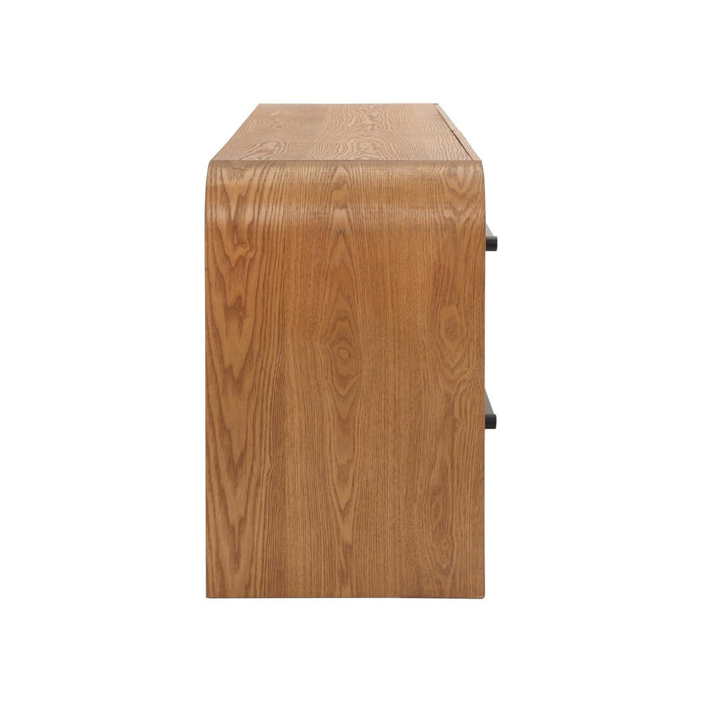Christopher Knight Home Rulor Modern Sideboard Buffet Cabinet, Wooden Storage Cabinet Organizer, Living Room TV Stand Entertainment Center, Narrow Console Table, Natural