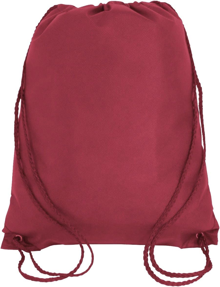 TBF Bulk Drawstring Backpack Bags Sack Pack Cinch Bag Tote Sport Storage for Gym Traveling