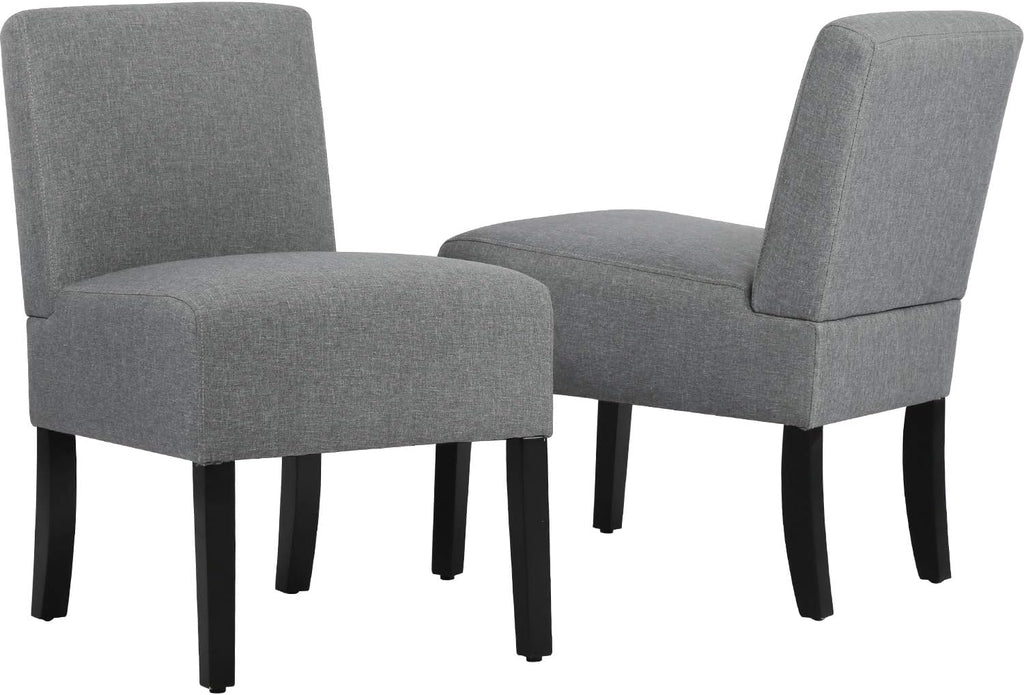 BestMassage Accent Chair Set of 2 Accent Chairs for Living Room Armless Chair Dining Chair Elegant Design Modern Fabric Living Room Chairs Sofa