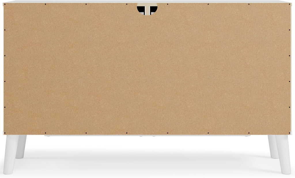 Signature Design by Ashley Piperton 6 Drawer Dresser, White & Light Brown