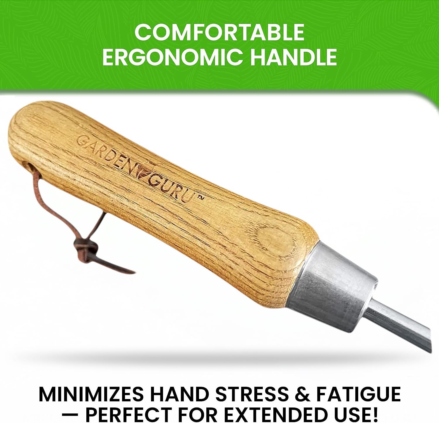 Garden Guru Eco Hand Rake Soil Tiller- 100% Recycled Stainless Steel - Rust Resistant - FSC Certified Wood Ergonomic Handle - Great for Gardening, Loosening Soil & Spreading Mulch - 1 Case (40 Pcs)