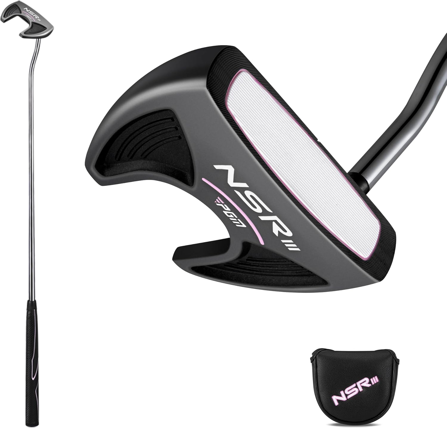 PGM 33' Golf Putters for Women Right Handed with Headcover, Alignment Aid High Moi Mallet Putter Golf Club for Straighter Putts