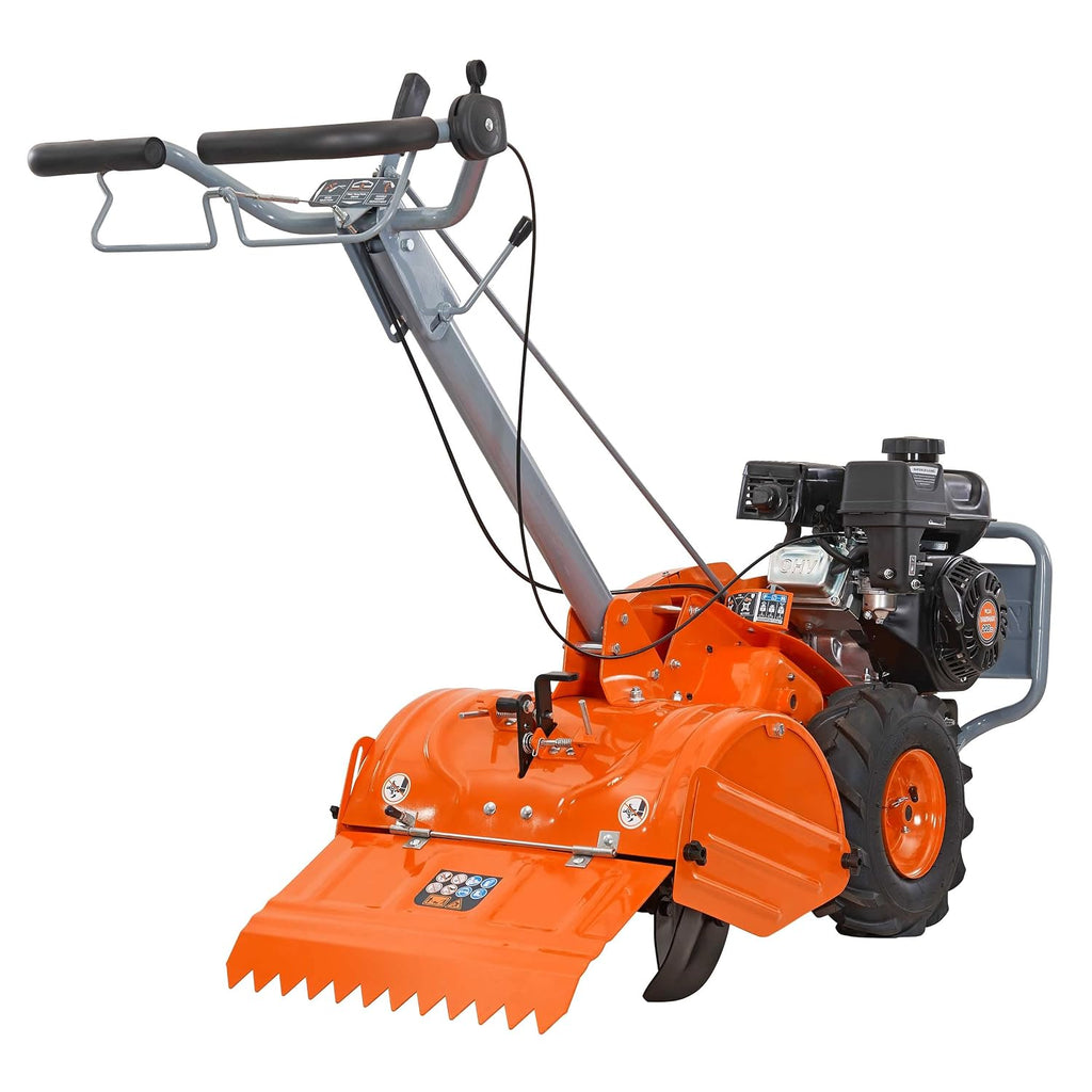 YARDMAX 18 in. 212 cc Gas OHV Engine Rear Tine Tiller with Dual Rotating Tilling