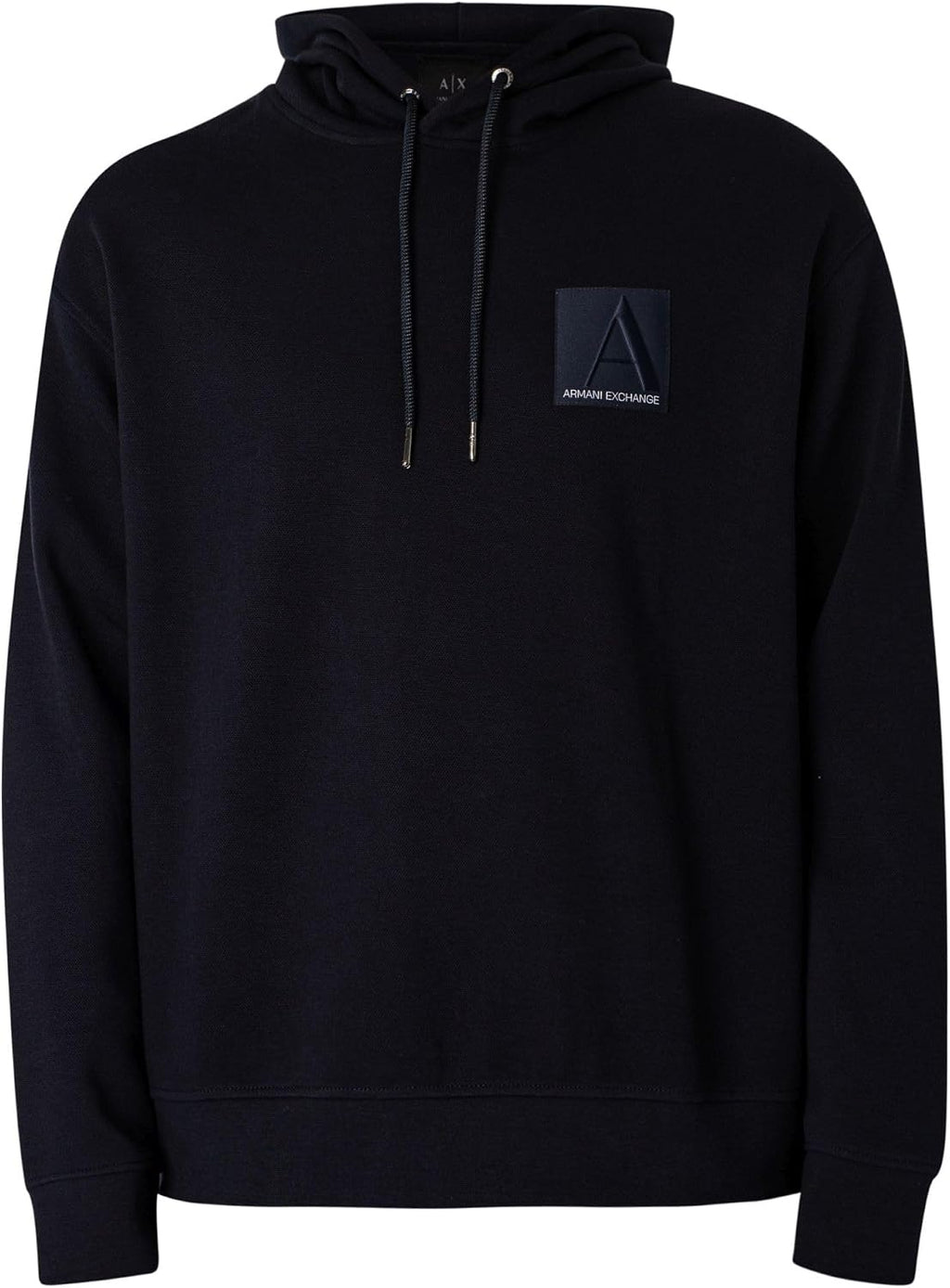 Armani Exchange Men's Limited Edition a Line Logo Stretch Cotton Poly Hooded Drawstring Sweatshirt