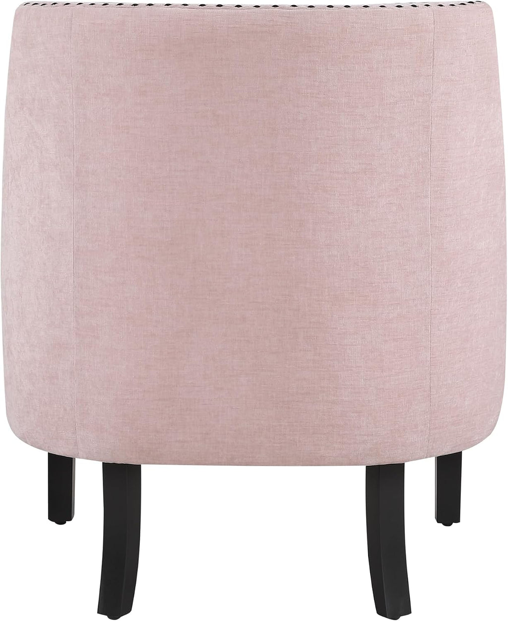 Lexicon Accent Chair Reading Chair Comfy Chair for Bedroom, Upholstered Armchair with Solid Wood Frame, Tufted Cushion Nail Head Trim, Single Sofa Chair for Living Room, Office, Pink Chenille