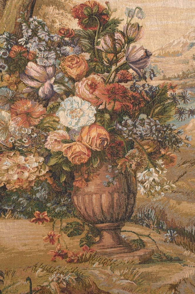 Charlotte Home Furnishings Inc. Bouquet Au Drape No People French Tapestry Wall Hanging, 58 X 78 Inch, Viscose Cotton And Polyester Blend Wall Art, Perfect For Home Decor And Wall Decor