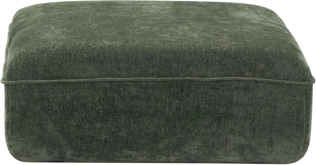 Christopher Knight Home Zacha 121' Modular L-Shape Sofa Couch with Chaise Lounge, Modern Boneless Sofa for Living Room, Fabric Upholstered Cloud Couch with Deep Seat, Olive Green
