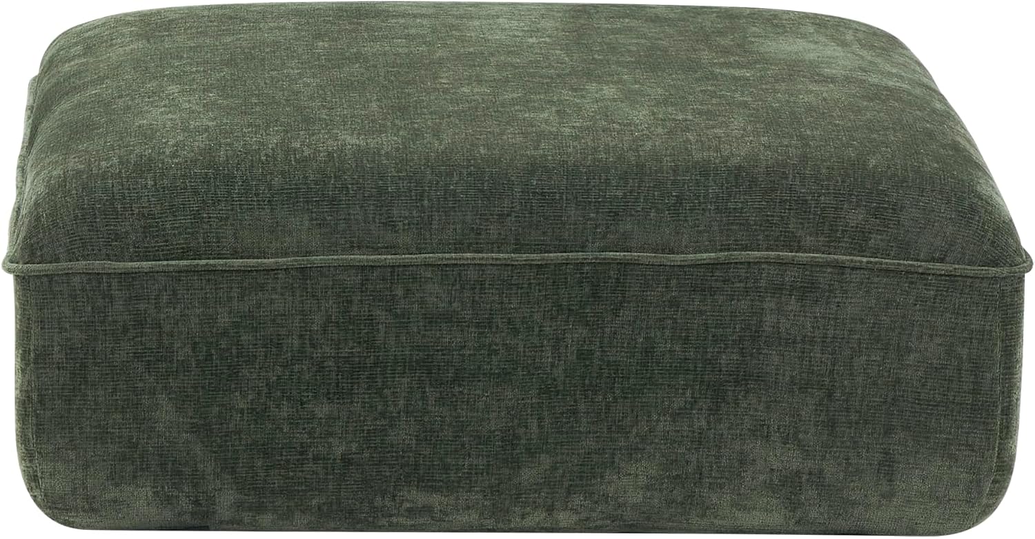 Christopher Knight Home Zacha 121' Modular L-Shape Sofa Couch with Chaise Lounge, Modern Boneless Sofa for Living Room, Fabric Upholstered Cloud Couch with Deep Seat, Olive Green