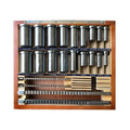 30pcs Inch Sized HSS Groove Keyway Broaches Set Key Broaching Tools Tool 5pcs 1/2''-1-1/2''18pcs Bushings 7pcs Shims for Metalworking, Lathe