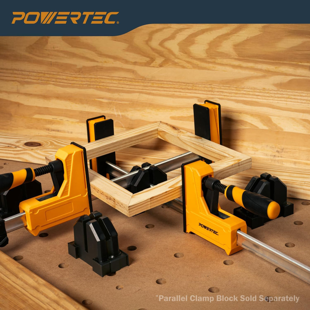 POWERTEC 71602-P4, 8PK, Woodworking Parallel Clamps 48-Inch | Jaw Bar Clamp Spreader Tool