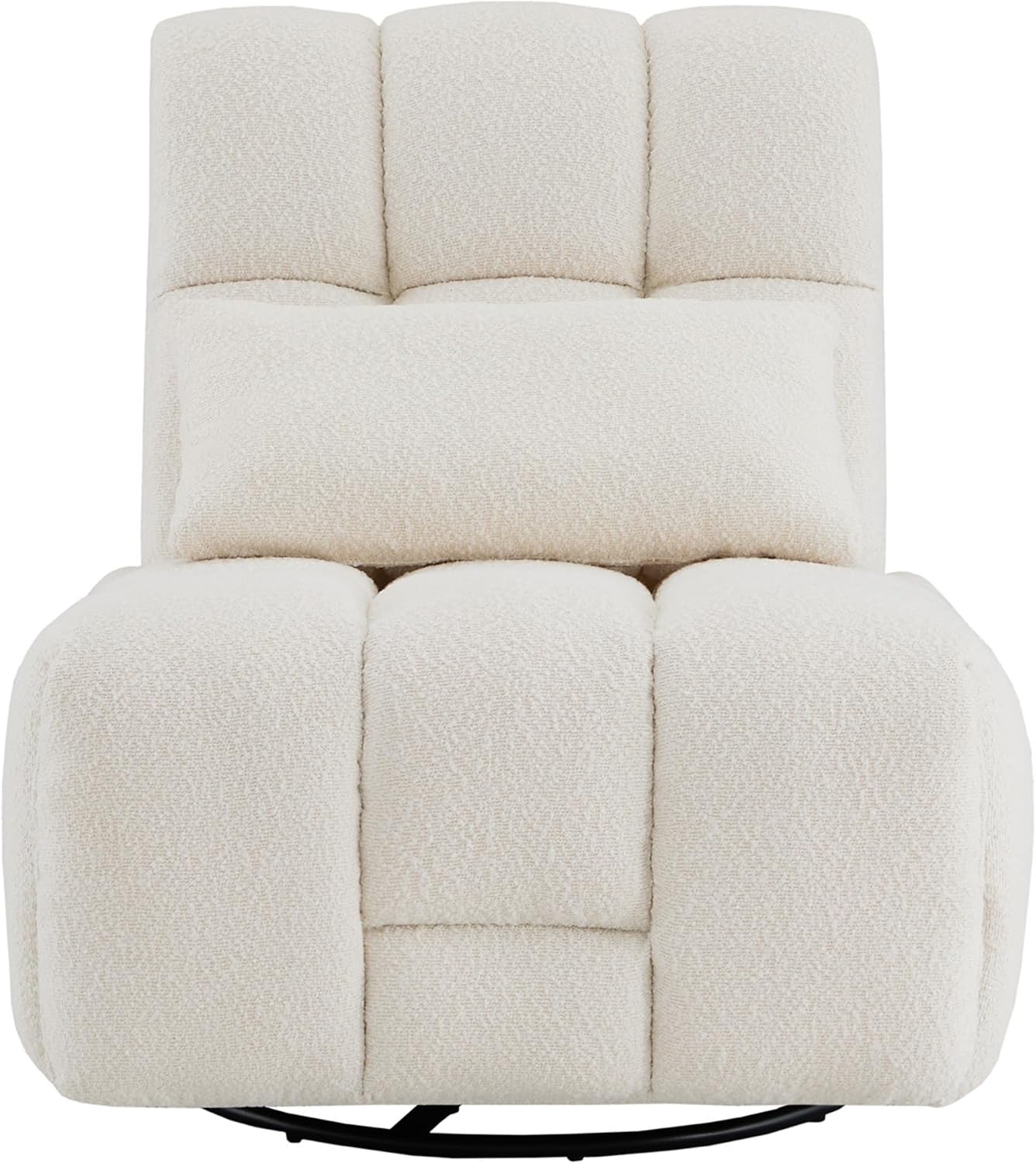 Watson & Whitely Oversized Power Recliner Chair for Adults, Swivel Rocker Recliner Chair with Lumbar Support, Ultra-Comfy Glider Recliner for Living Room Theater Seating Single Sofa, Cream