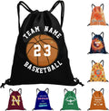 Custom Drawstring Backpack with Name Personalized Bulk Cheer Beach Draw String Bags for Small Business Swim Sport Camping Vacation Travel Gym Men Women-10 PCS