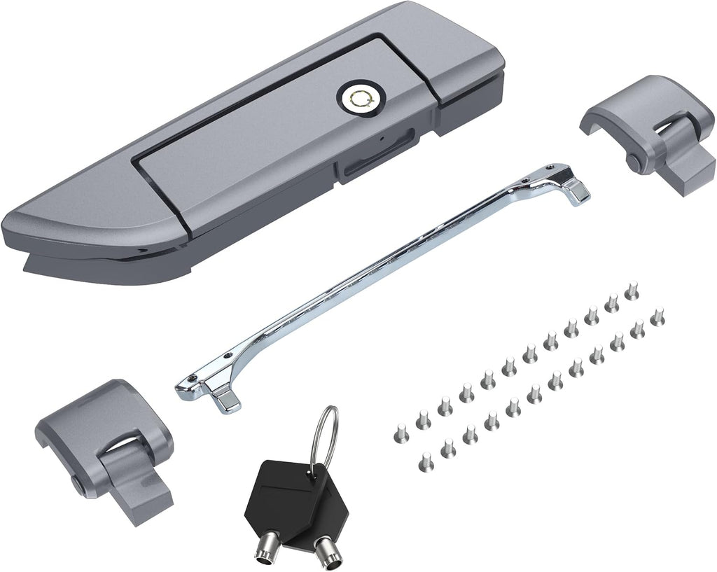 Tour Pack Latches Hinges Fit for Harley Touring Razor Chopped King Pak Road King Road Glide Street Glide Electra Glide 2014-2025 Gauntlet Grey Metallic