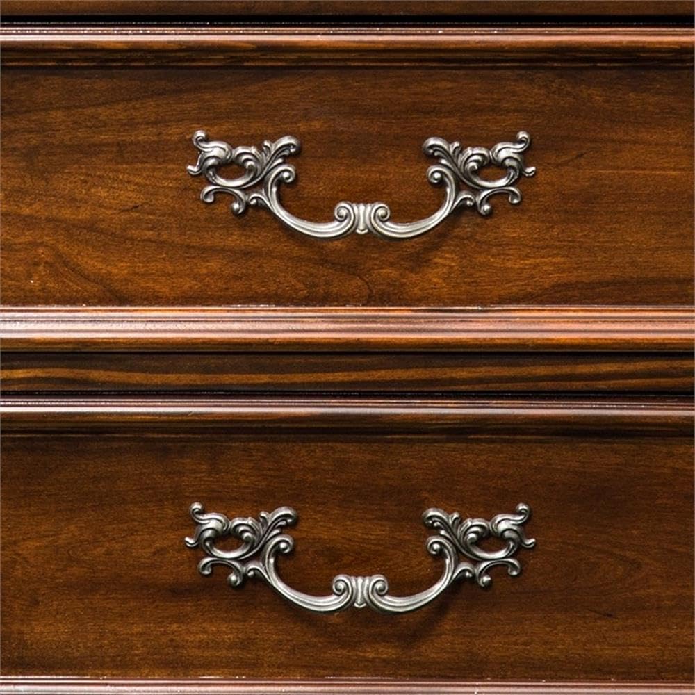 Furniture of America Caldara ‎Traditional 3-Drawer Wood Nightstand, Bedside Table for Bedroom, Home Office, Brown Cherry