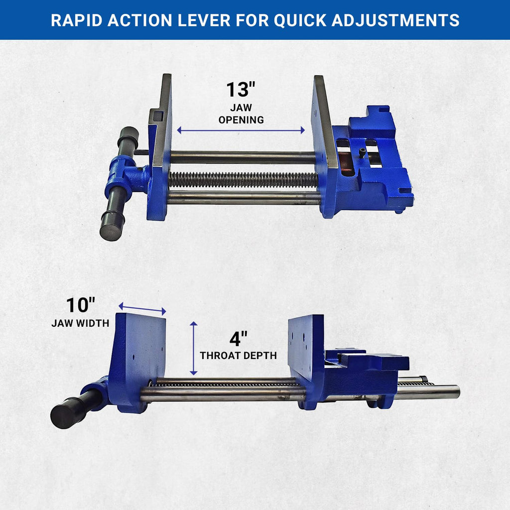 Yost Vises 10WW-CA 10' Heavy-Duty Ductile Iron Woodworkers Vise