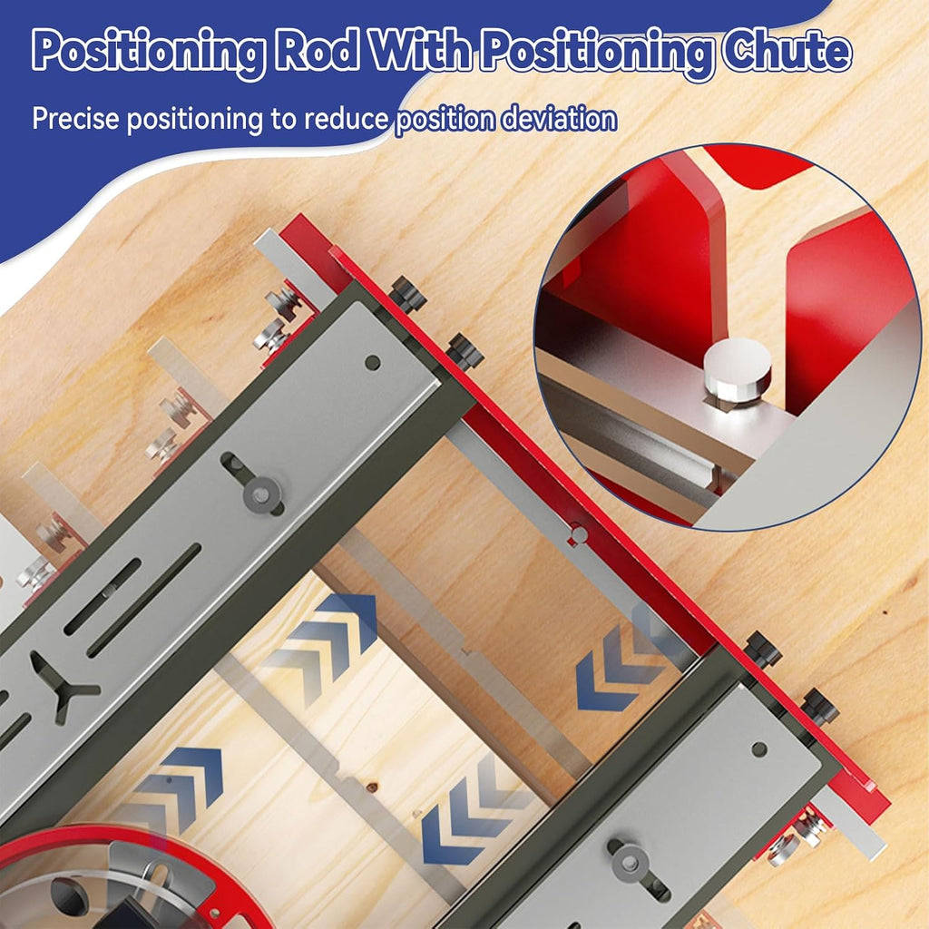 Router Bench Top Board Mill Set, 24 Inch Capacity Bench Top Board Mill with Trimming Machine Base Plate, Woodworking Limit Clamp Set for Flattening & Surfacing Cutting Boards