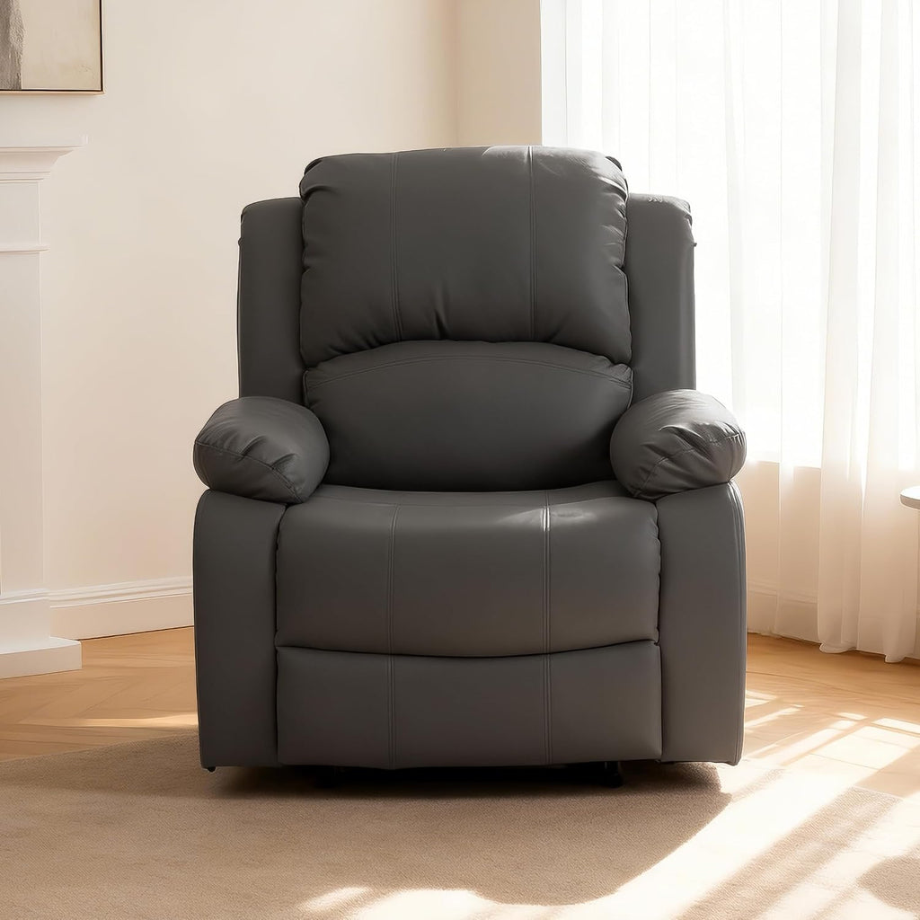 Manual Recliner Chair, Lazy Leather Recliner, Perfect for Lounging in the Living Room, Home Theater and Bedroom, an Excellent Gift for Home