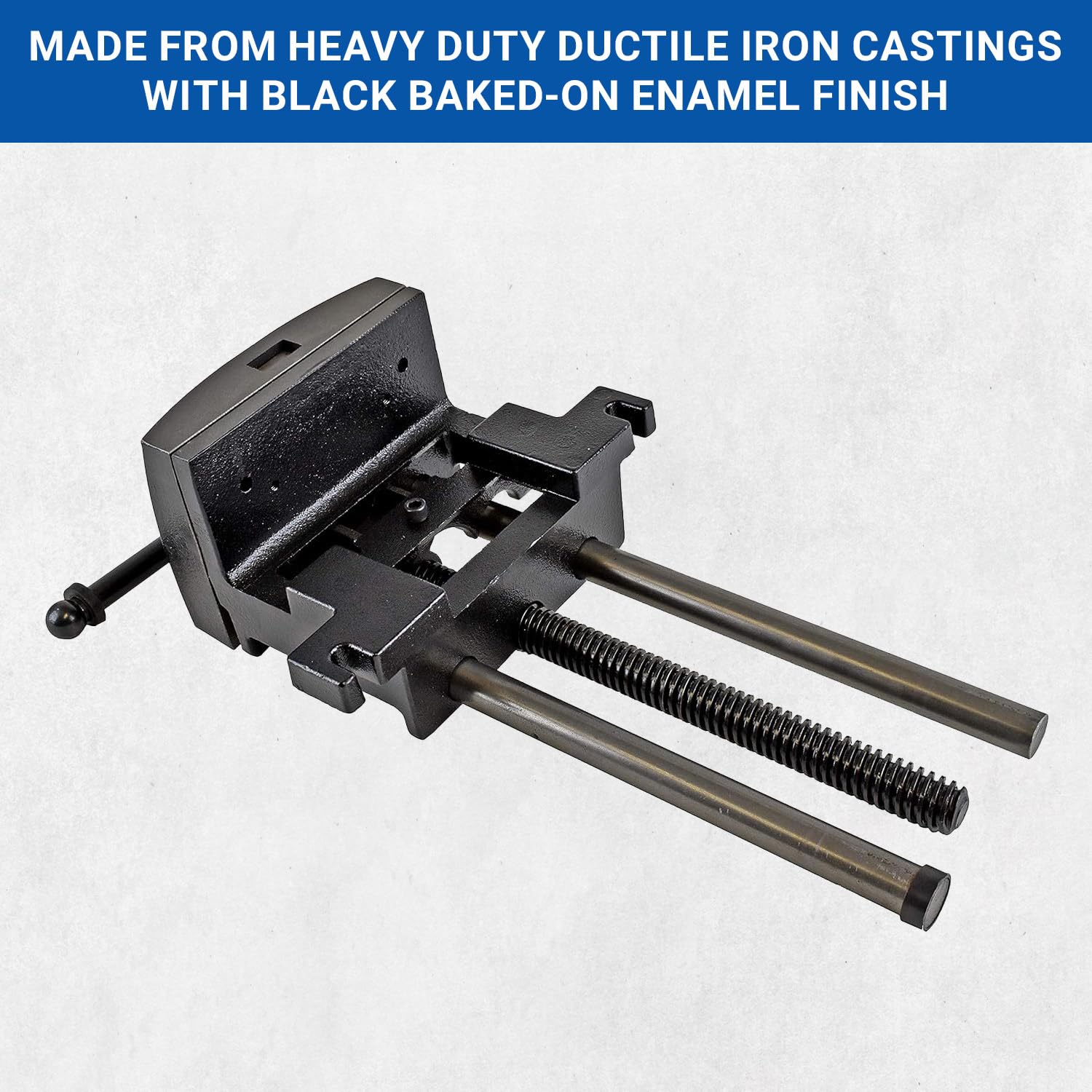 Yost Vises 7WW-DI 7' Heavy-Duty Ductile Iron Woodworker's Vise, Black
