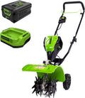 Greenworks 60V 8' Cordless Cultivator/Tiller + 4.0Ah Battery and Charger