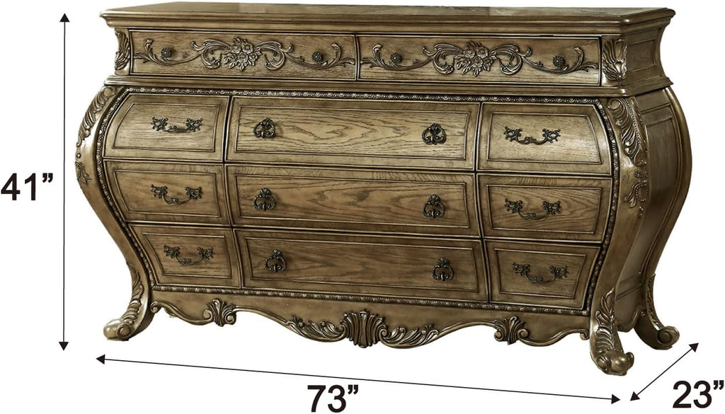 ACME Furniture Ragenardus Dresser, Vintage Oak