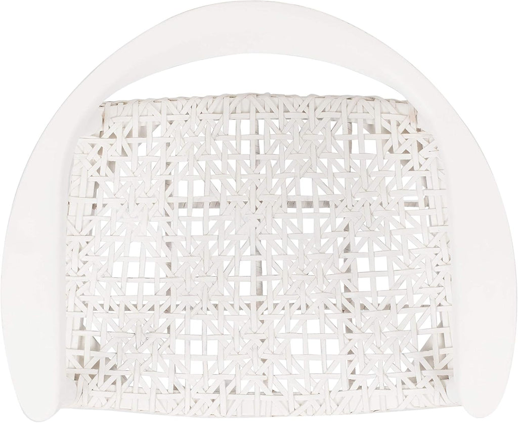 Safavieh Home Collection Juneau Leather Woven Natural and Off-White Accent Chair