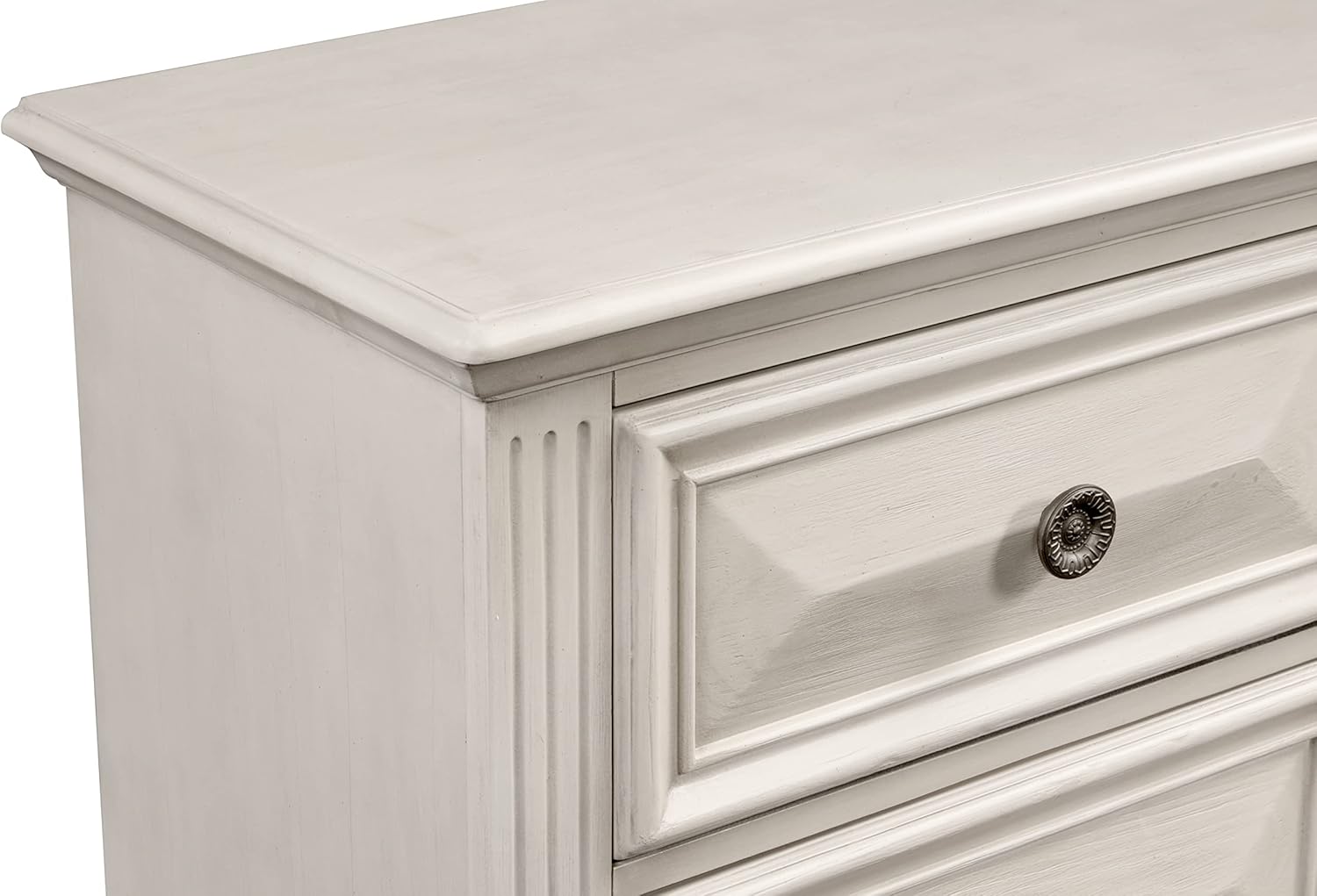 Roundhill Furniture Renova Distressed Parchment 7-Drawer Dresser