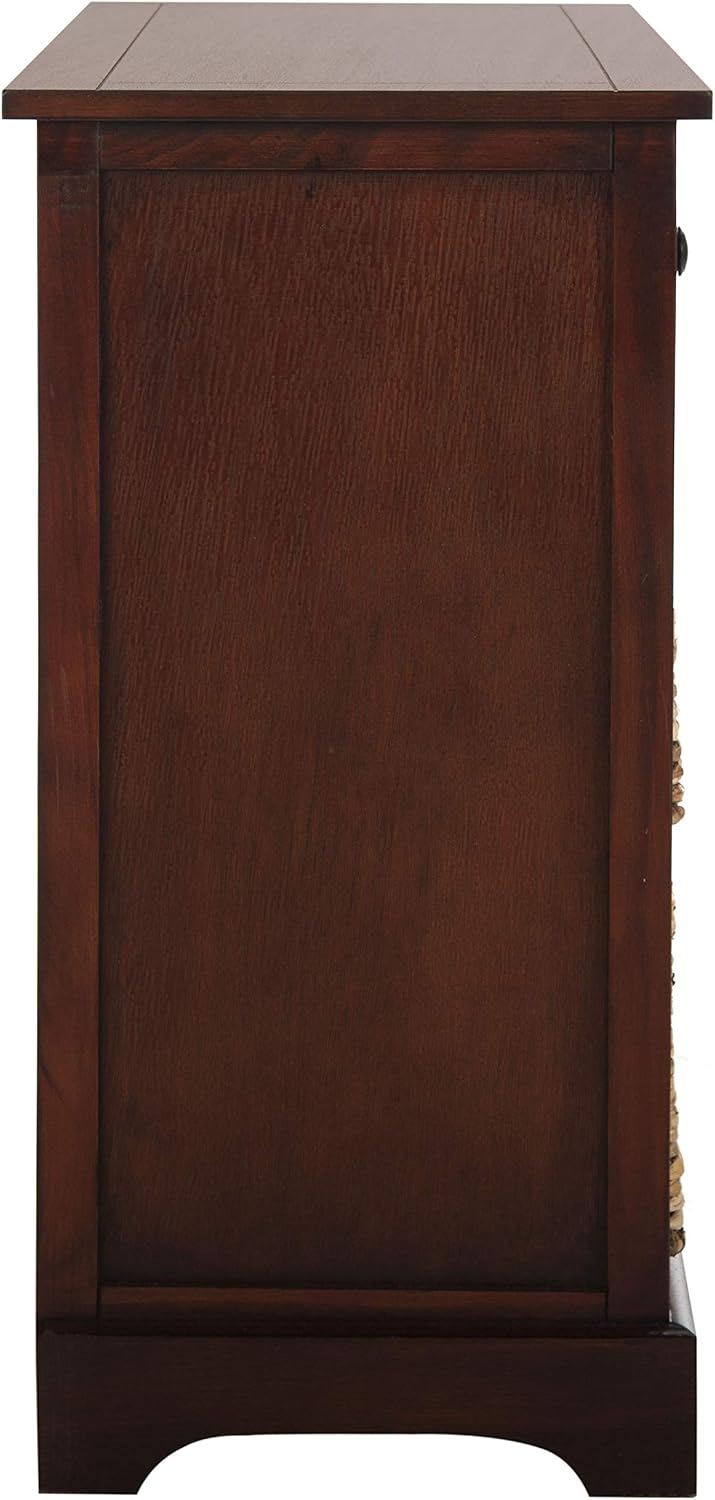 SAFAVIEH Furniture - Herman 2-Drawer Storage Unit - Dark Cherry - Solid Wood - Classic Storage Design - Ideal for Living Room, Entryway, Home Office, 29'W x 13'D x 27.5'H - Fully Assembled (AMH5702D)