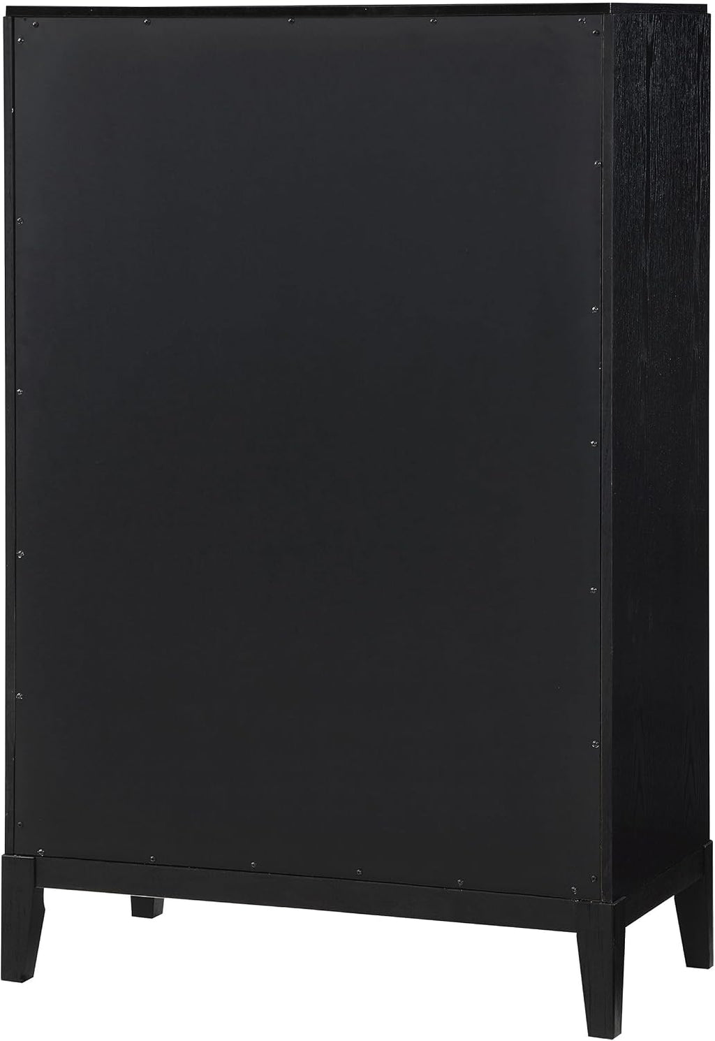 Coaster Home Furnishings - Brookmead - Wood - 5-Drawer Chest with Fluted Drawer Fronts, Half-Moon Handles, Felt Lining Top and Tapered Legs - Transitional - Bedroom - Black - 224715