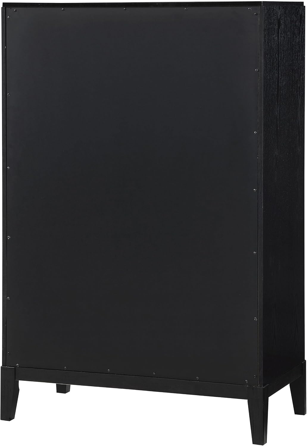 Coaster Home Furnishings - Brookmead - Wood - 5-Drawer Chest with Fluted Drawer Fronts, Half-Moon Handles, Felt Lining Top and Tapered Legs - Transitional - Bedroom - Black - 224715