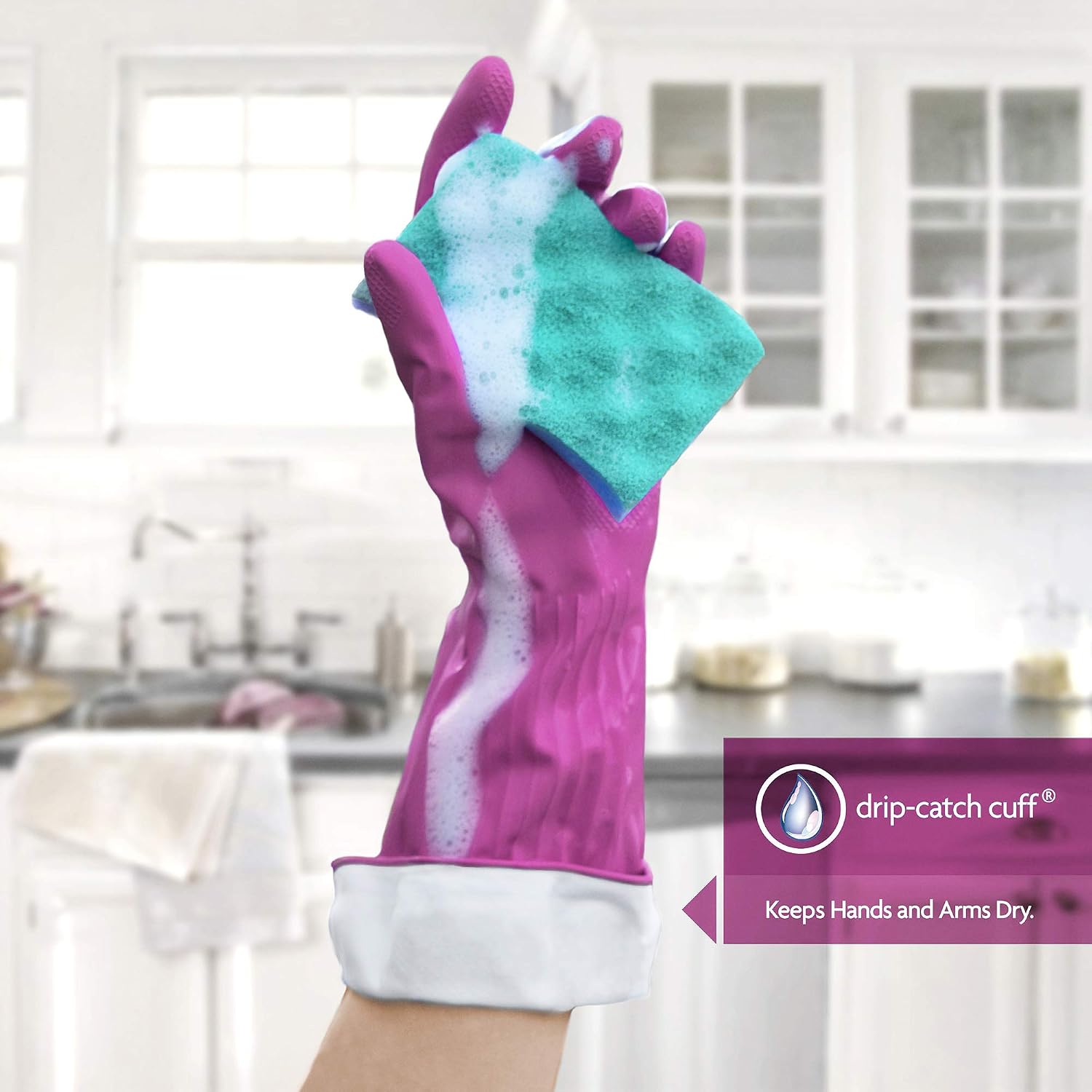 Playtex Living Reuseable Rubber Cleaning Gloves (Large, 72 Pairs), Premium Protection Reusable Household Gloves