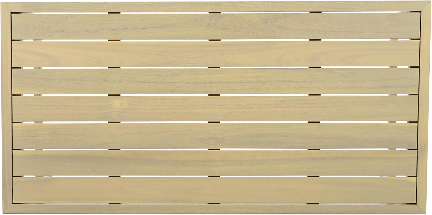 Christopher Knight Home Teras Patio Acacia Wood Coffee Table, Solid Wood Outdoor Table for Patio Furniture Set, Slat Panel Rectangular Top, Light Teak